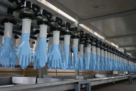 de handschoenen die van het latexonderzoek machinelatex maken glove onderdompelende machinepe handschoenenmachine