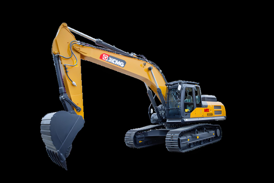 Gele XCMG-graafmachines in de bouwindustrie